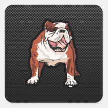 Sleek Bulldog Square Sticker