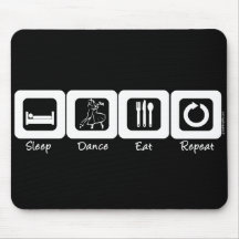 Sleep Ballroom Eat Repeat Mouse Mat