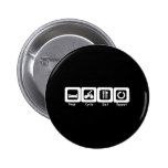 Sleep Cycle Eat Repeat Pinback Buttons