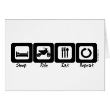 Sleep Ride Eat Repeat Greeting Card