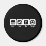 Sleep Ride Eat Repeat Refrigerator Magnet