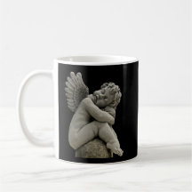 Sleeping Angel Cherub Sculpture Coffee Mug