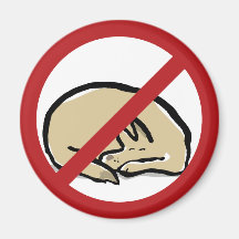 sleeping dogs not allowed fridge magnet