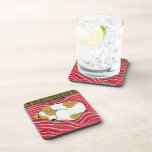 Sleeping Jack Russell Puppy Dog Art Cork Coasters