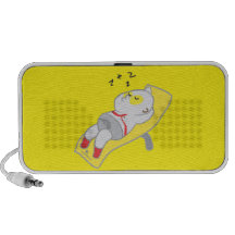 Sleeping man Doodle Portable Speaker