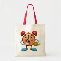 Sleepy Clock Tote Bag