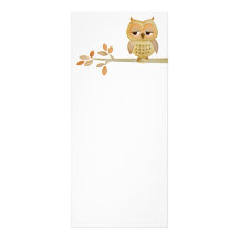 Sleepy Owl in Tree Rack Card