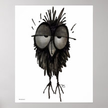 Sleepy Owl Print