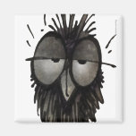 Sleepy Owl Refrigerator Magnets