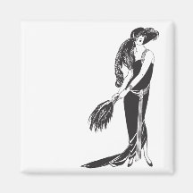 Sleeveless Deco Fashion Magnets