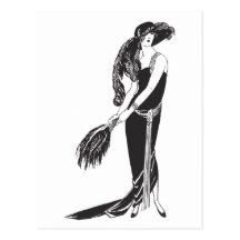Sleeveless Deco Fashion Postcard