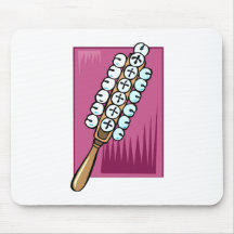 Sleigh Bells with Pink Background Mousepads