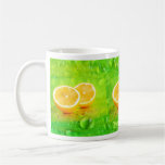Sliced Lemon and Water Drops Mug