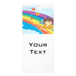 sliding down a rainbow happy vector illustration rack cards