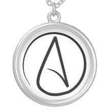 Slim Atheist Symbol Necklace