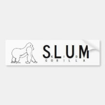 Slim Kid Gorilla Bumper Stickers