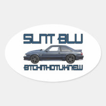 SLNT BLU Mustang 5.0 turbo fox body sticker!