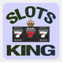 Slots King Square Sticker