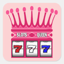 Slots Queen Square Sticker