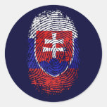 Slovak by DNA - Slovakia flag fingerprint gifts Stickers