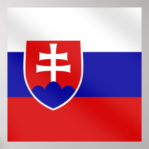 Slovak flag of Slovakia on Tees and for gifts Posters