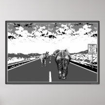 Slower Traffic Keep Right Poster