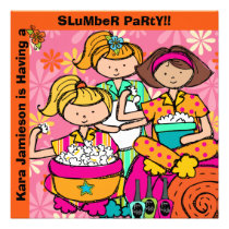 Slumber Party Birthday Customised Invites invitations