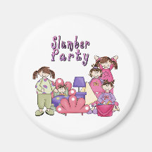 SLUMBER PARTY GIRLS REFRIGERATOR MAGNETS