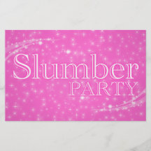 slumber party invitations : starshine custom flyer