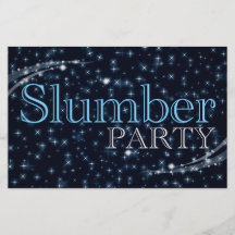 slumber party invitations : starshine full color flyer