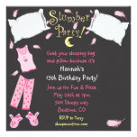 Slumber Party Pillow Fight Birthday Invitation
