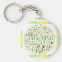 Small Button Coaching Keychain #11