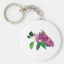 Small Cluster of Pink Lilacs Key Chain