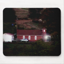 Small Red Country Church Mousepad