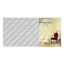 Small Royal Chair with Branches Photo Greeting Card