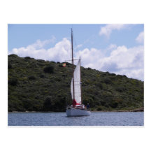 Small Sailing Ketch Post Cards