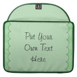 Small Textured Green Patchwork Pattern Sleeve For MacBooks