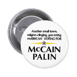 Small town Americans for Palin Button