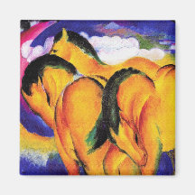 Small Yellow Horses by Franz Maarc Refrigerator Magnets