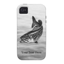 Smallmouth Bass Fishing graphic Vibe iPhone 4 Case