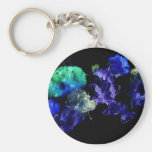 Smashed Flowers Design, Black back glowing Key Chains