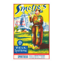 Smetje's Wine LabelEurope Gallery Wrap Canvas