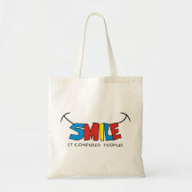 smile canvas bag