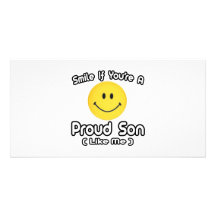 Smile If You're a Proud Son (Like Me) Personalised Photo Card