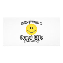Smile If You're a Proud Wife (Like Me) Photo Card Template