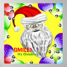 Smile It's Christmas Santa Claus Poster