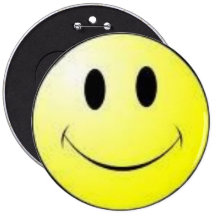smiley face badge pinback button