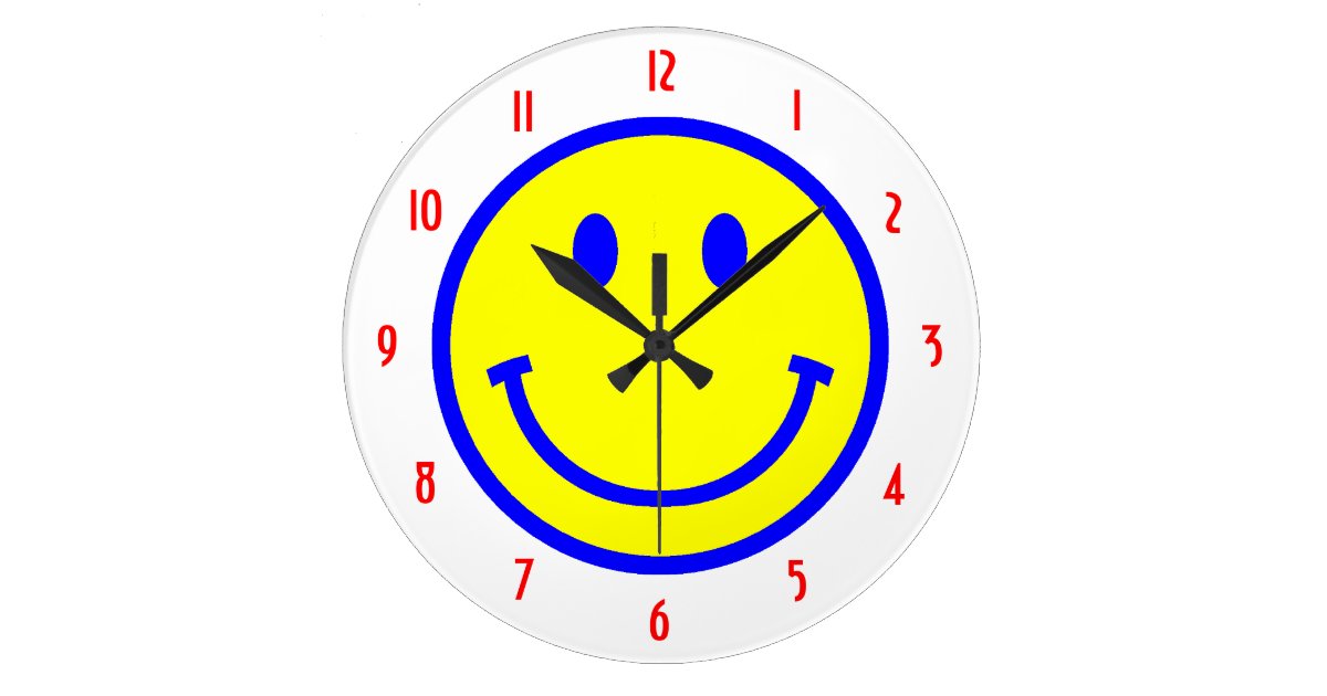 Smiley Face Clock Zazzle