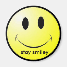 smiley-face, stay smiley refrigerator magnet