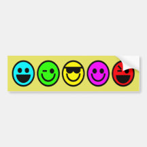 SMILEY FACES BUMPER STICKERS